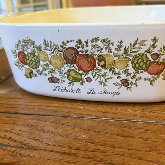 Vintage Corning Ware Spice of Life A-34-B L’Echolate La Sauge Casserole 12x10-2 - Picture 12 of 15